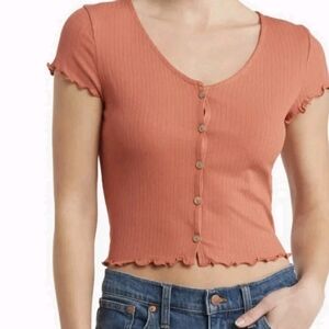 MADEWELL Terracotta Button-Down Shirt